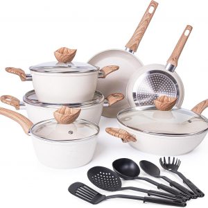 Non Stick Pots and Pans Set – Induction Hob Pots Set – 15pcs Kitchen