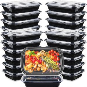 [30 Pack] Meal Prep Containers Reusable 1 Compartment, Microwave, Freezers & Dishwashers Safe – BPA Free Food Prep Containers with Lids – Stackable Salad Lunch Box