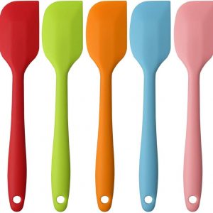 5 Pieces Silicone Spatula, 500°F Heat Resistant Rubber Spatulas Non-Stick Baking Spatula Silicone Kitchen Utensils for Cooking, Baking and Mixing (21cm / 8.2inch)