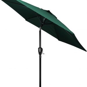Simple Deluxe 2.28M Patio Umbrella Outdoor Table Market Yard Umbrella with Push Button Tilt, Green