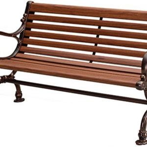 TUDERE Outdoor Park Bench, Garden Bench Patio Furniture Bench Chair Cast Aluminum Metal Loveseat Chairs for Park, Yard, Porch, Lawn, Balcony, Backyard(59.8in/152cm)
