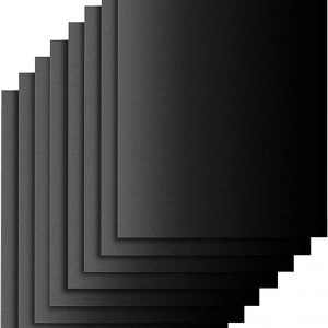Ankier BBQ Grill Mat, Set of 8 Non Stick BBQ Baking Mats Reusable for Charcoal, Gas or Electric Grill – Easy to Clean, Heat Resistant Barbecue Sheets [Black]