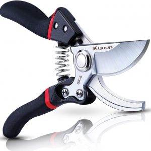 Kynup Secateurs Pruning Scissors, Gardening Pruning Shears, Garden Scissors, Hedge & Garden Shears, Clippers for Plants, Gardening, Trimming, Garden Tool(Black)