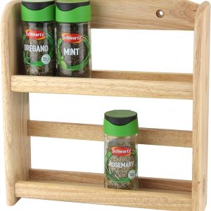 APOLLO 6328 2-Tier Spice Rack, Wood, Natural, 24.5x27x7