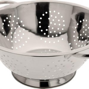 Abrus® Stainless Steel Colander 24cm – Advanced Sturdy Base | Wide Handle | Dishwasher Safe