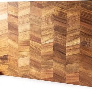 Acacia Wooden Chopping Board 36x24x2.5cm, Wood Kitchen Cutting Board with Special End-Grain,Professional Grade Large Wooden Cutting Board