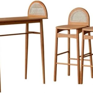 BNNP High Top Table 47inch Solid Wood Bar Table Home Living Room Study Bedroom Long Table Balcony Wall Long Table Leisure Coffee Shop Bar Table Counter Height Table (Color : C)