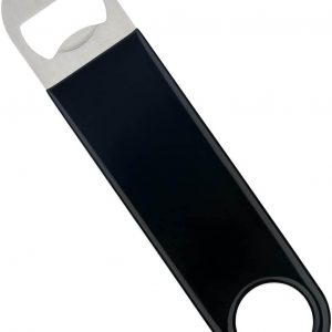 Bartender Bottle Openers, Bar Blade, Beer Openers, 1 Pack by Professional Grade: Rubber Coated, Stainless Steel.