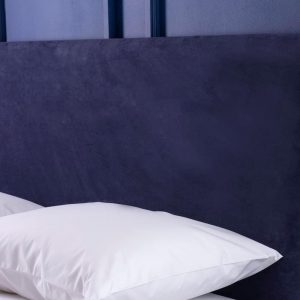 Belledorm Headboard Wrap – Transforms a drab looking Headboard – Luxury Faux Suede (Navy, Double)