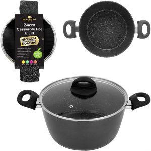 Blackmoor 66130 Classic 24cm Stock Pot with Tempered Glass Lid /