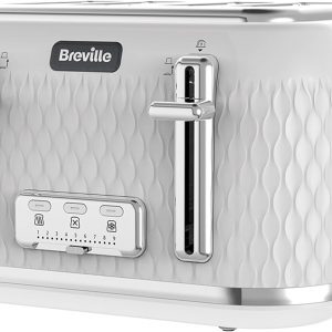 Breville Curve 4-Slice Toaster with High Lift and Wide Slots | White [VTT911]