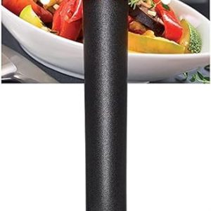Chef Aid Black Nylon Slotted Serving Spoon, BPA Free Kitchen Utensil for use with Non-Stick Cookware, Ideal for Serving and Draining a Wide Selection of Foods, Comes in Black Colour