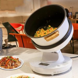 Commercial Food Processor, 8L Multi-Function Stir-Fry Machine, 360° Rotating and 3D All-Round Heating, Automatic Dish Pouring, 7 Cooking Modes, Adjustment 3 Gears Firepower and Pot Body
