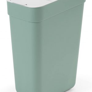 Curver Ready to Collect 100% Recycled 30L Kitchen Accessories Recycling Lift Top Bin Green Light Grey Lid