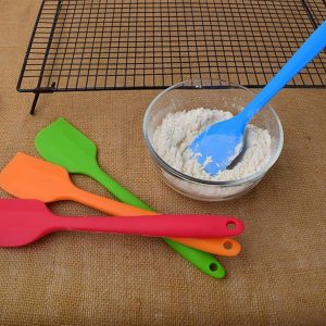DAZISEN Multicolour Silicone Spatula – Heat Resistant Seamless Rubber Spatulas Non-Stick Spatula Silicone Kitchen Utensils Tools for Cooking Baking Mixing