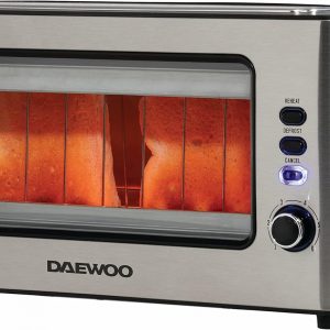 Daewoo SDA1060 Glass Toaster, 18/10 Steel, 900 W