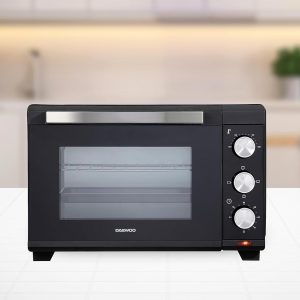 Daewoo SDA1608 1300W 23L Capacity Electric Oven, 90-230° Adjustable Temperature Settings and 60 Minute Timer with Indicator Light, Black