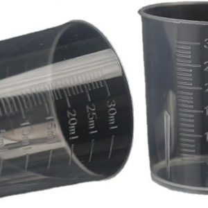 Distinct® 5pcs 30ml Plastic Liquid Measuring Cups Transparent Clear Plastic Graduated Kitchen Cooking Medicine Measure Tool