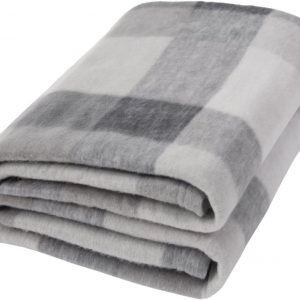 Dreamscene Winter Check Fleece Blanket Super Soft Warm Cosy Sofa Bed Picnic Garden Throw Over, Plaid Tartan Grey White – 120 x 150cm