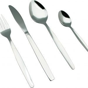 EXZACT Cutlery Set 24 PCS Stainless Steel – 6 x Forks, 6 x Dinner Knives, 6 x Dinner Spoons, 6 x Teaspoons (Cutlery Set x 24 pcs)