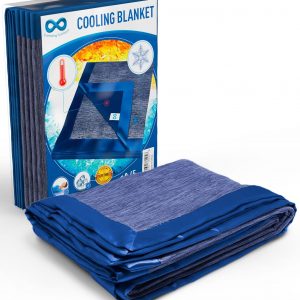 Everlasting Comfort Cooling Blanket for Hot Sleepers- Dual Sided Bamboo Summer Blanket Cools Body Temperature up to 10 Degrees in Under 5 Minutes – Light Cooling Throw Blanket For Sleeping (152x203cm)