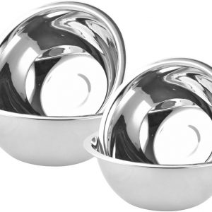 Evokk Set of 4 Mixing Bowl – Stainless Steel – Mirror Polishing Technology – 16cm, 20cm, 24cm & 26cm