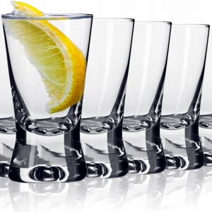 Galvog® Shot Glasses 25ml | Set of 6 Shot Glasses | Heavy Base Shot Glasses