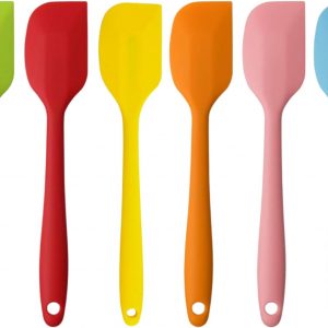 GreenMingle 6 Pieces Silicone Spatula, 500°F Heat Resistant Rubber Spatulas Non-Stick Baking Spatula Silicone Kitchen Utensils for Cooking, Baking and Mixing (21cm / 8.2inch)