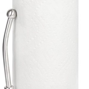 HEETA Upgraded Kitchen Roll Holder with Tension Arm [Delicate& Practical] Stainless Steel Paper Towel Holder Organizer Roll Dispenser for Kitchen Countertop Home Dining Table(Silver)