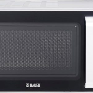 Haden Stainless Steel Interior Microwave Oven – 20l White Microwave, 700W with 6 Power Levels, 30min Timer, Defrost Function and 24.5cm Turntable Glass – Easy To Clean Microwave