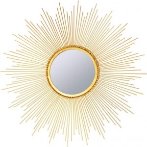 Harrow Decor Big Sunburst Mirror WM007B-G, Size 75cm in Gold Finish