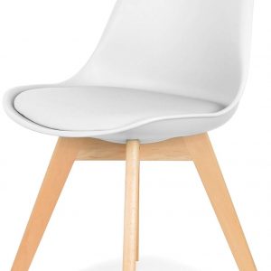 IHANA Dining Chair with Cushioned Pad Seat & Solid Beech Wood Legs for Mid Century Modern Dining Room Living Room Bedroom Kitchen & Lounge