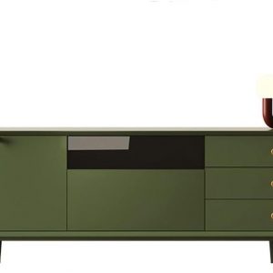 IMEITE Entertainment Center TV Stand Living Room Entertainment Center with 5 Storage Drawers and Open Shelves Home Storage Cabinet Tv Stands For Living Room (Size : 180cm)