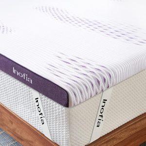 Inofia Sleep Gel Memory Foam Mattress Topper King, 8CM GELEX Bed Topper with Washable Cover, Pressure Relief | Sleep Cooler, 2 Layer foam topper for Rest Easy, 100-Night Home Trail (150×200)