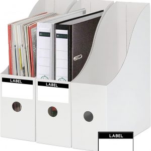JINCHIDA 3 Pack Magazine File Holder with 3 Labels,Cardboard Magazine Holder for Files,Document Folder Holders A4 File Organiser Box for School Office Desktop File Paper Divider Storage
