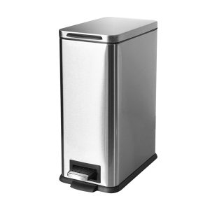 JM ·YIPENG Kitchen Bin 30L, Bathroom Bin Trash Can with Soft Close Lid,Slim Pedal Bin with Removable Inner Bucket for Home,Bathroom,Kitchen,Bedroom,and Office