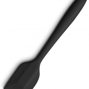 JeoPoom Silicone Spatula, Spatula for Cooking, Heat Resistant Seamless Scraper, Non-Stick Baking Tools Kitchen Utensils, for Cooking, Baking and Mixing(Black)