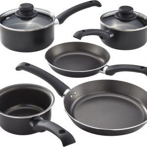 Judge JDAYB1B Pan Set, 5 Piece Non Stick Pots and Pans Sets, 14cm Milk
