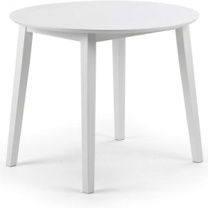 Julian Bowen Coast Dining Table, White, Height: 75, Width: 90, Depth: 90cm