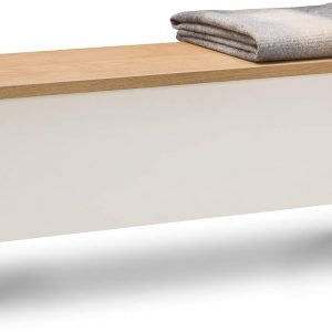 Julian Bowen Davenport Storage Bench, Oak/Ivory