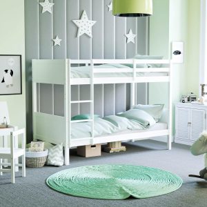 Junior Vida Gemini Bunk Bed Detachable Kids Children Single 3ft Bed Frame Pine Wood (White)