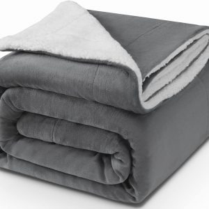 KANKAEU Sherpa Fleece Blanket, 550GSM Thick Blanket, Fluffy Blanket 200×230 cm, Warm Blanket, Soft Sherpa Throw, Winter Blanket, Sofa Blanket, blanket for bed, Christmas blanket