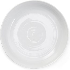 KODAAComptoir de Famille Set of Two 22cm Deep Plates – White Porcelain – Stylish, Durable & Versatile – Suitable for Everyday Use – Dishwasher Safe