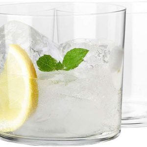 Krosno Clear Water Drinking Glasses | Set of 6 | 350 ML | Mixology Collection | Glasses Drinking Tumbler, Whiskey Glasses, Dessert Glasses | Home & Bar Gift Set | Tumblers Crystal Set Glassware