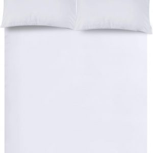 Linens World Egyptian Cotton Fitted Sheets Breathable, Anti Wrinkle 30cm Deep Pocket 200 Thread Count Double Bed Sheets White Bedding & Linen- Double Bedding 90 X 190 CM Double Fitted Sheet