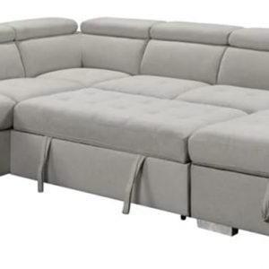 Massage Table,Sofa bed,125″ U Shaped 7-seat Sectional Sofa Couch With Adjustable Headrest, Sofa Bed With Storage Chaise-Pull Out Couch Bed