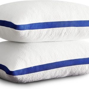 Molblly Shredded Memory Foam Pillow,Sleeping Pillows Pack of 2,Hypoallergenic Bed Pillows for Neck Pain, Non-allergenic & Anti dust mite,Standard Size Bed Pillow(51 * 66,1 Pair)…