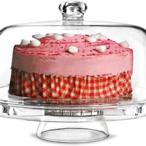 Multifunctional 5 in 1 Cake Stand and Dome | dine@drinkstuff Cake Dome, Punch Bowl, Salad Bowl, Chip & Dip Server, Serving Stand, Food Dome