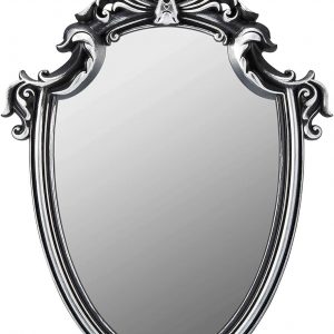 OMIRO Decorative Wall Mirror of Silver Shield Shape, 41cm L x 28cm W