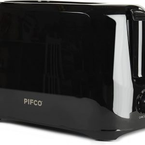 PIFCO® Black Toaster 2 Slice – 700W – 6 Browning Controls & Anti-Jam Function – Compact Design 2 Slice Toaster – Easy to Clean with Removable Crumbs Tray